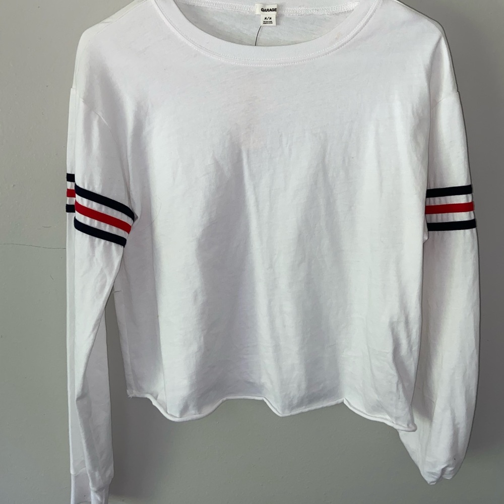 White long sleeve top.